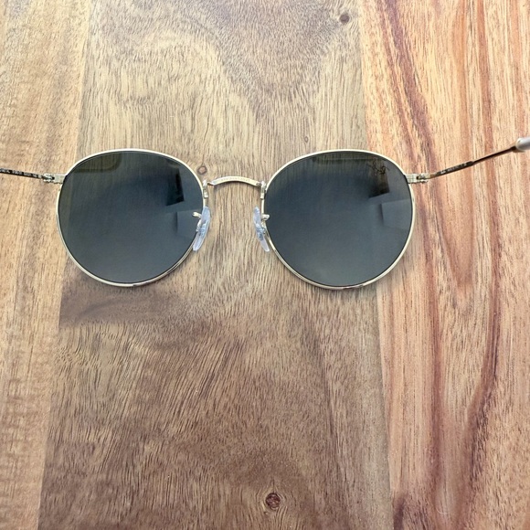 Ray-Ban Gold Frame Sunglasses with Dark Lenses